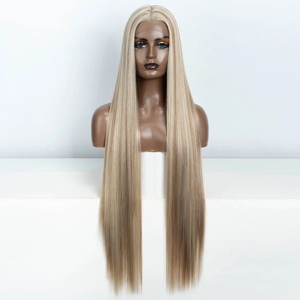 Lace Front Wig 38 Inch Long Straight for Cosplay