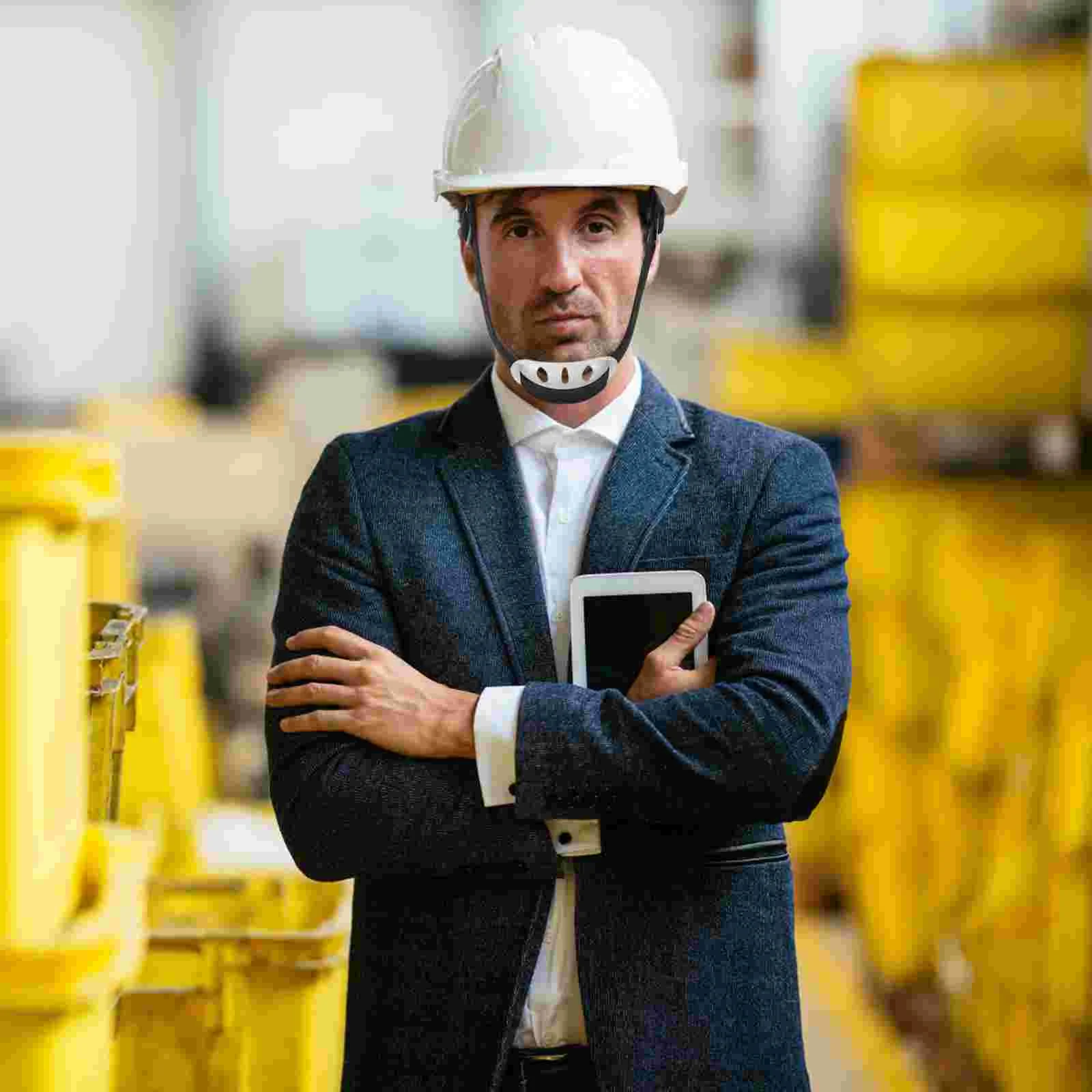 3 Pcs Universal Football Construction Chin Protector Strap Belt Strap Hard Hat Protectors Adjustable Rubber Belt