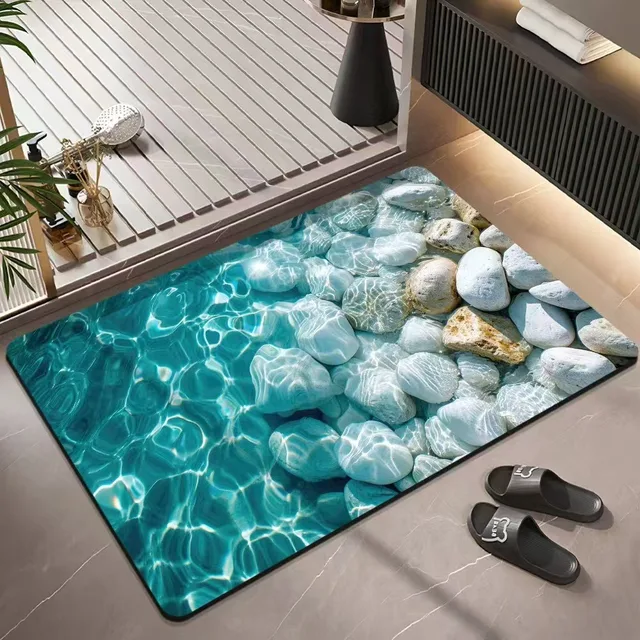 3D Cobblestone Simulation Carpet – Non-Slip Decorative Rug 2