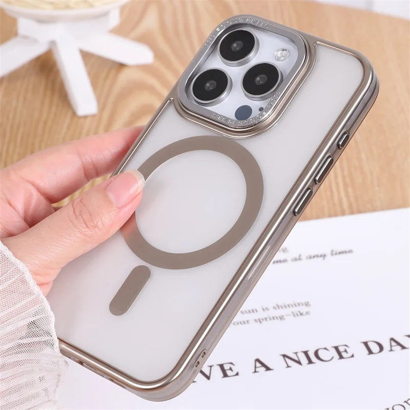 

Matte Electroplated wireless charging Magsafe case for iphone 14pro 13 12pro 14 11 15 15pro max Original Clear shockproof cover