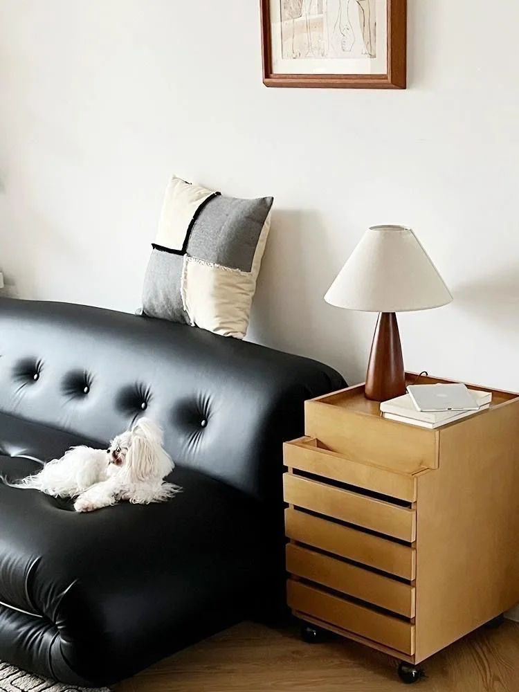 Retro Solid Wood Fabric Lamp