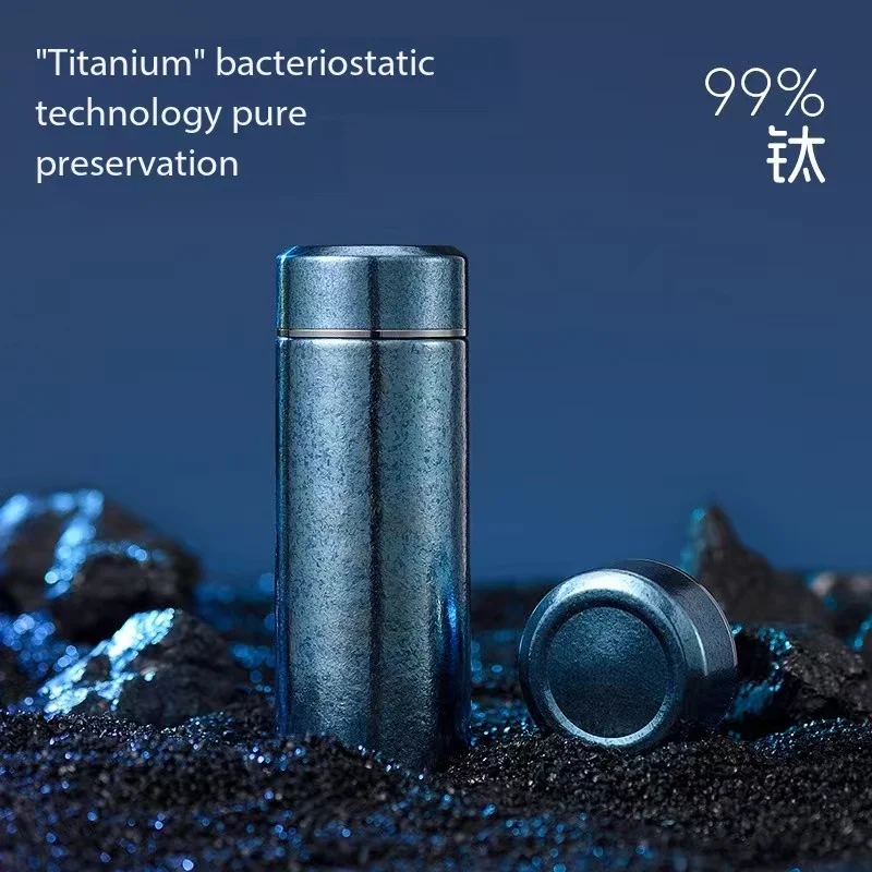 300ml titanium alloy thermos for portable camping insulated mini water bottle with Lid Portable Sports Bottle sports water bottle portable water bottle