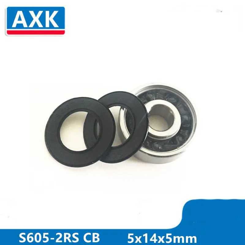 Axk S605-2rs нержавеющая сталь 440c Гибридный Керамический шарикоподшипник с глубоким желобом 5x14x5 мм Φ Cb