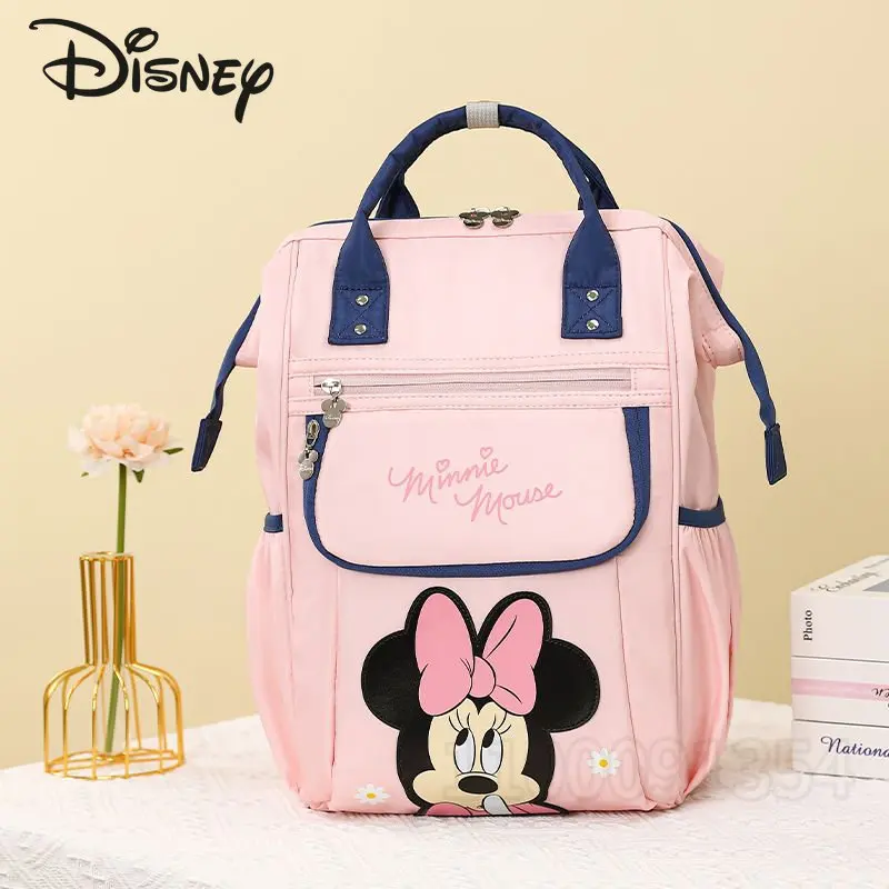 Disney Mickey's New Diaper Bag Backpack Luxury Brand Baby Bag Cartoon Cute Baby Diaper Bag Fashion Waterproof Multi -function kids name tag cotton cute bear backpack pendant baby stroller hang brand keychain newborn baby diaper bag name tag new hot sale