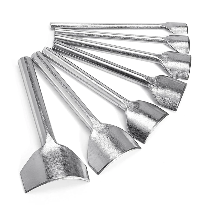 7pcs Arcshaped Leathercraft Punch 1/4 Round Leather Edge Cutter Punch