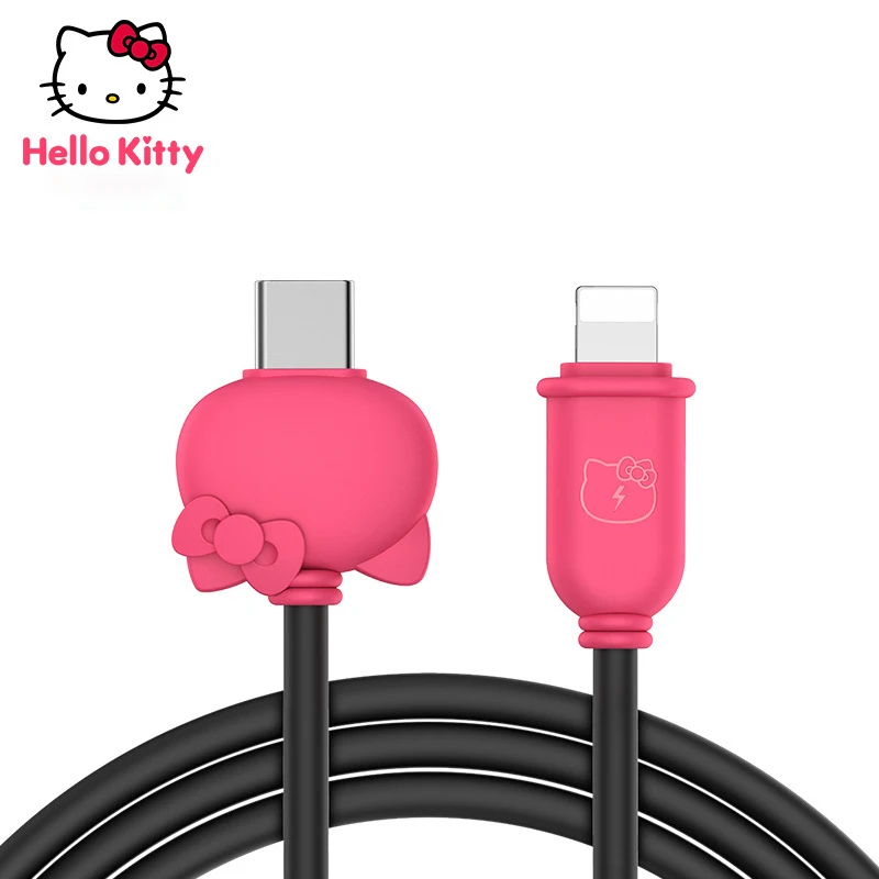 

Sanrios Hello Kittys Essager USB C Cable IPhone 14 13 12 11 Pro Max XS 20W Fast Charging Cable Type C To Lighting Date Wire