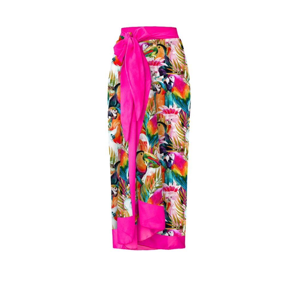 SEAURAL 2025 New Sexy Metal V-neck Ruffle Print Floral Plus Size Two Piece Strappy One Shoulder One Piece Swimwear Bathing Suit