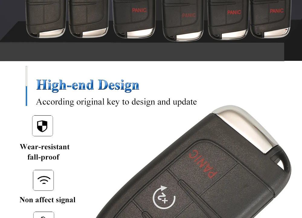 Keyforkess 10pcs SIP22 2/3/4/5 pulsanti guscio chiave Auto a distanza per Jeep Renegade Compass Auto SUV Smart Keyless Entry Fob Case - Sb45e96c1de4d47138755cd2c921f981d7