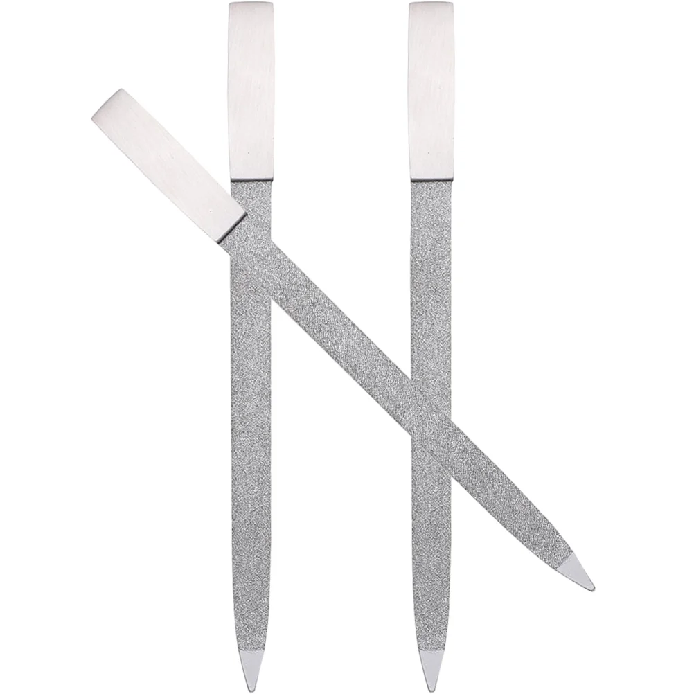 

3 Pcs Pedicure Tools Double Sided Nail File Manicure Files Trimmer Set Metal For Natural Nails
