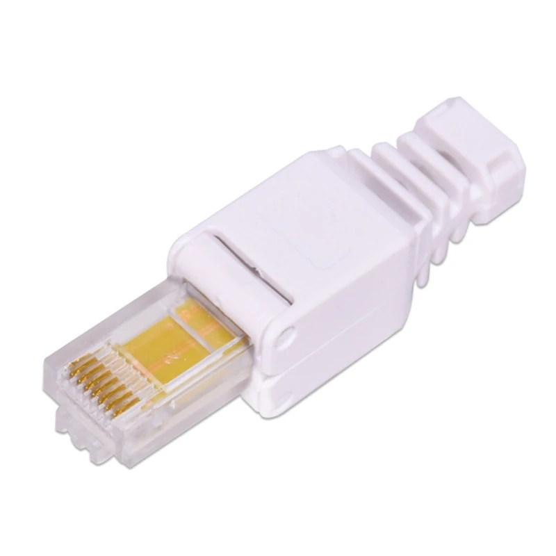 

CPDD Белый разъем RJ45 без инструментов Обжимные разъемы Разъем Cat6