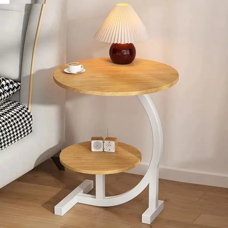 Creative Bedside Cabinet Simple Modern Small Bedside Table Bedroom Nightstand Storage Table Two Layer Coffee Tables