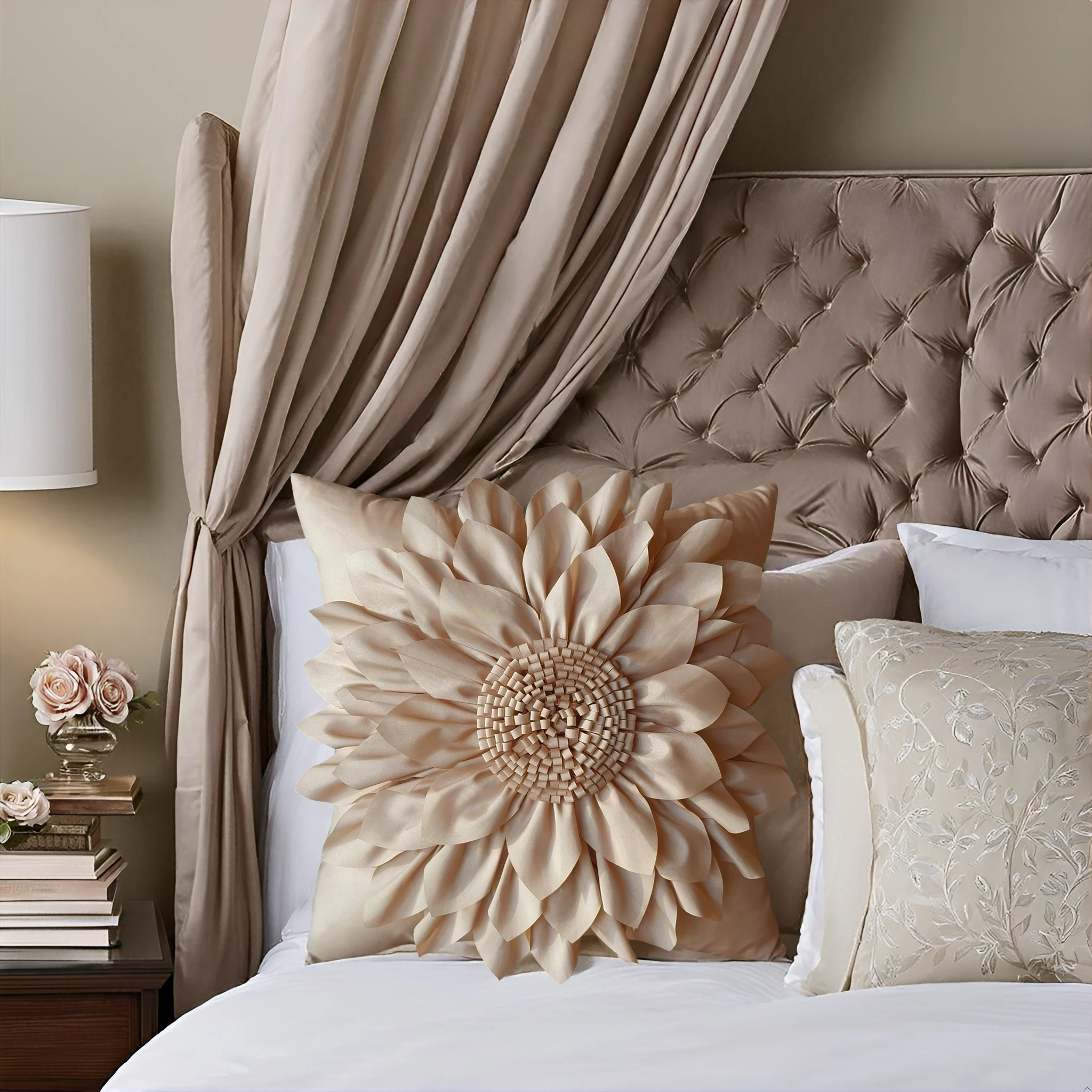 Decorative Cushion Covers 3D Sunflower Pillow Cover for Sofa Bed Couch