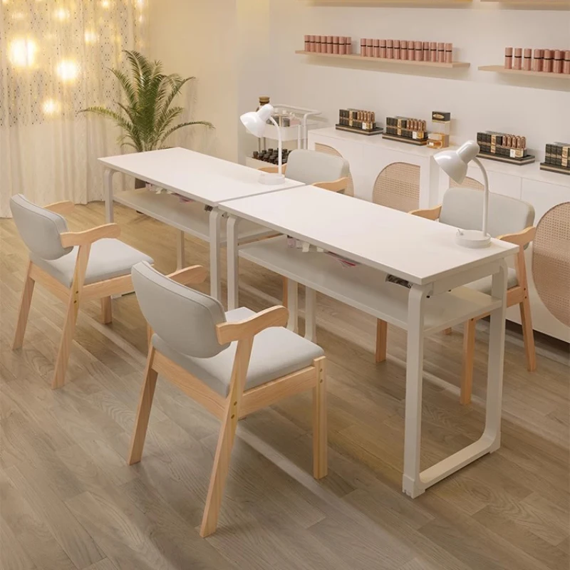 

Modern Manicure Table Designer Beauty Commercial Nail Table Professional Receptionist Mesas De Manicura Salon Furniture CY50NT