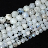 Wholesale Natural Indian Moonstone 6 8 10mm Loose Gemstone Beads for Jewelry Making Wholesale Crystal Beads DIY Accessories 1