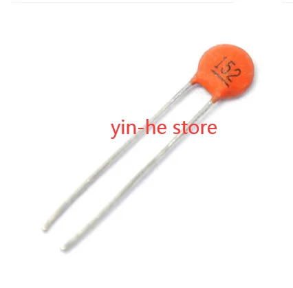 

100PCS 152 1500PF 1.5NF 50V Ceramics capacitors 152 1500PF 1.5NF 50v disk ceramic dielectric capacitors