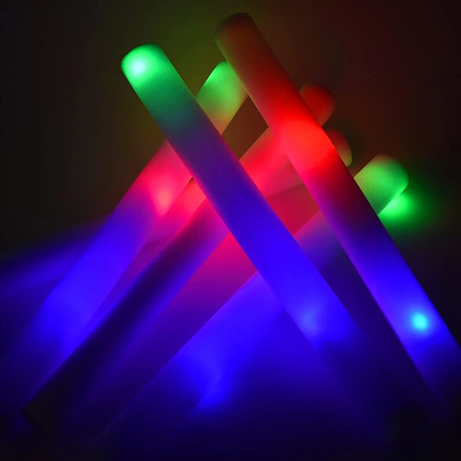 White Light Foam Sticks Led Foam Sticks Glow Wands with 3 Modes Colorful  Flashing Foam Light Sticks Glow In Dark Party Supplies - AliExpress