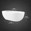 Freestanding Gloss White Acrylic Oval Tub 34"x71" Center Drain Spa-like Relaxation Lightweight & Strong Deck/Wall Mount Faucet 3
