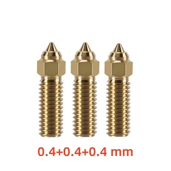 High - Performance Hotend Kit with Ceramic Heating Block for 3D Printers - 300°C Thermal Capacity (3PC 0.4 Brass nozzle)
