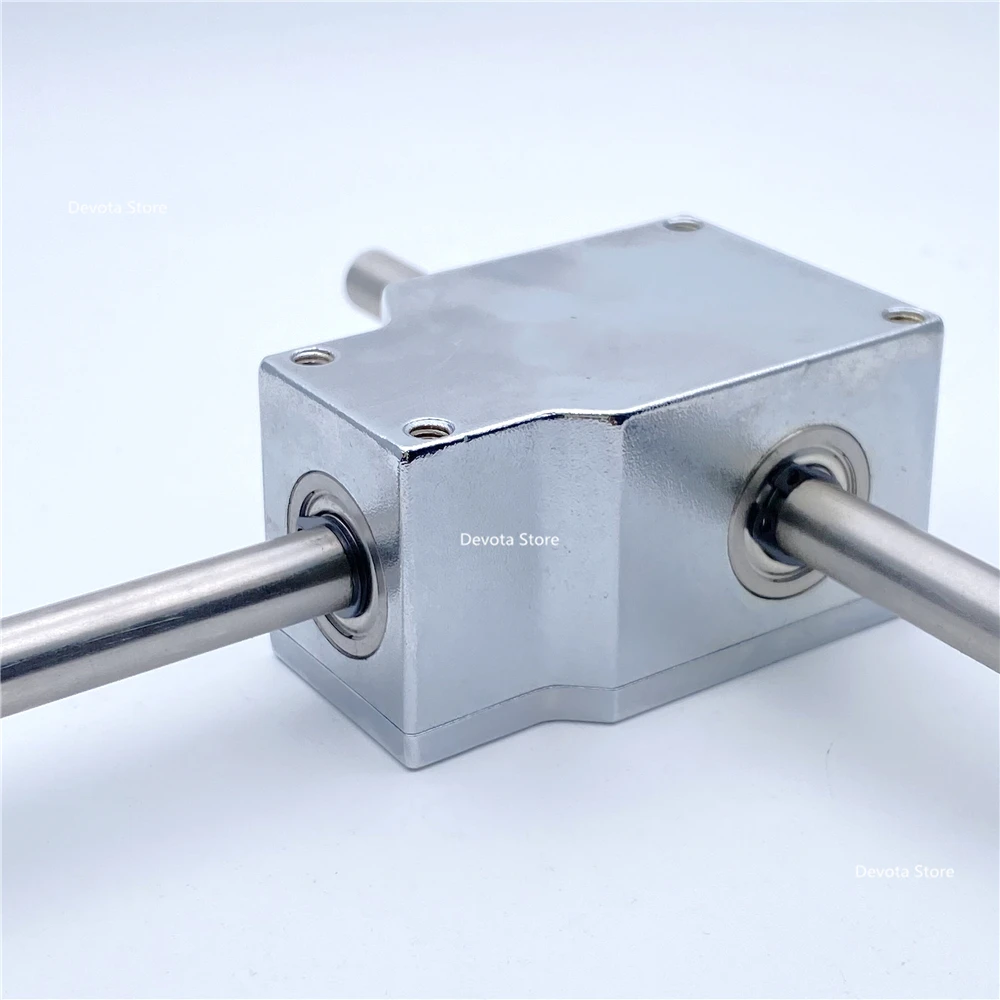 1:1 90&deg; Reversing Angle Device Spiral Bevel Gearbox Reducer Assembly Small Reducer Dual-shaft 8MM/10MM