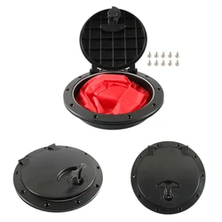 8'' 6'' Marine Round Hatch Cover Kayak Boat Deck Plate With Storage Bag Boat Screw Out Deck Inspection Plate For Yacht Marine