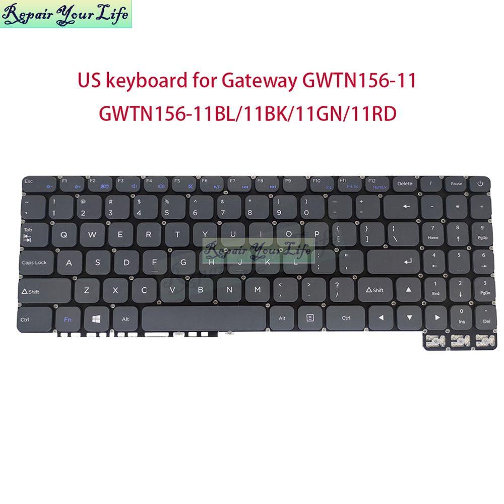 US English Keyboard For Gateway GWTN156-11 GWTN156-11BK GWTN156-11BL GWTN156-11GN GWTN156-11RD 15.6 Ultra Slim Notebook Keyboard