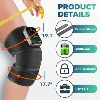 Knee Heating Massager Joint Physiotherapy Hot Compress Vibration Massage Elbow Shoulder Support Thermal Knee Pad Relieve Arthrit 6
