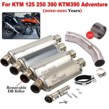 For KTM250 KTM DUKE 250 390 KTM390 Adventure ADV 2020 2021 KTM125 2021 Motorcycle Exhaust Middle Link Pipe Muffler Escape Moto