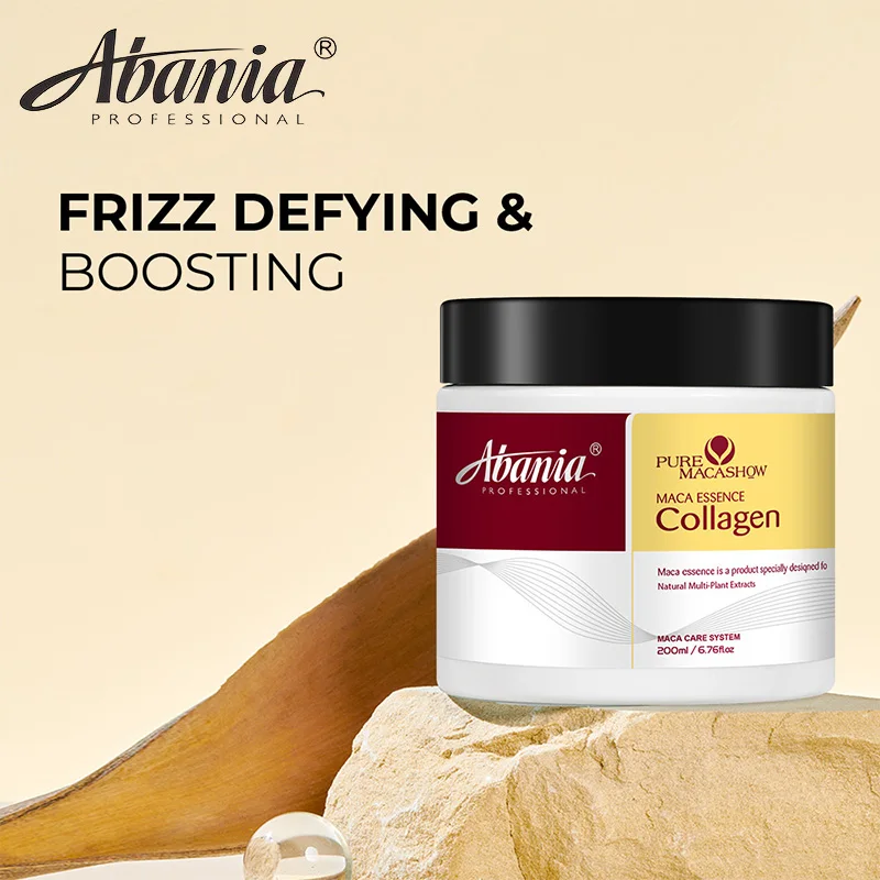 Abania 200ml Collagen Argan Oil Hair Mask, Deep Repair Treatment for Dry & Damaged Hair, 6.76oz