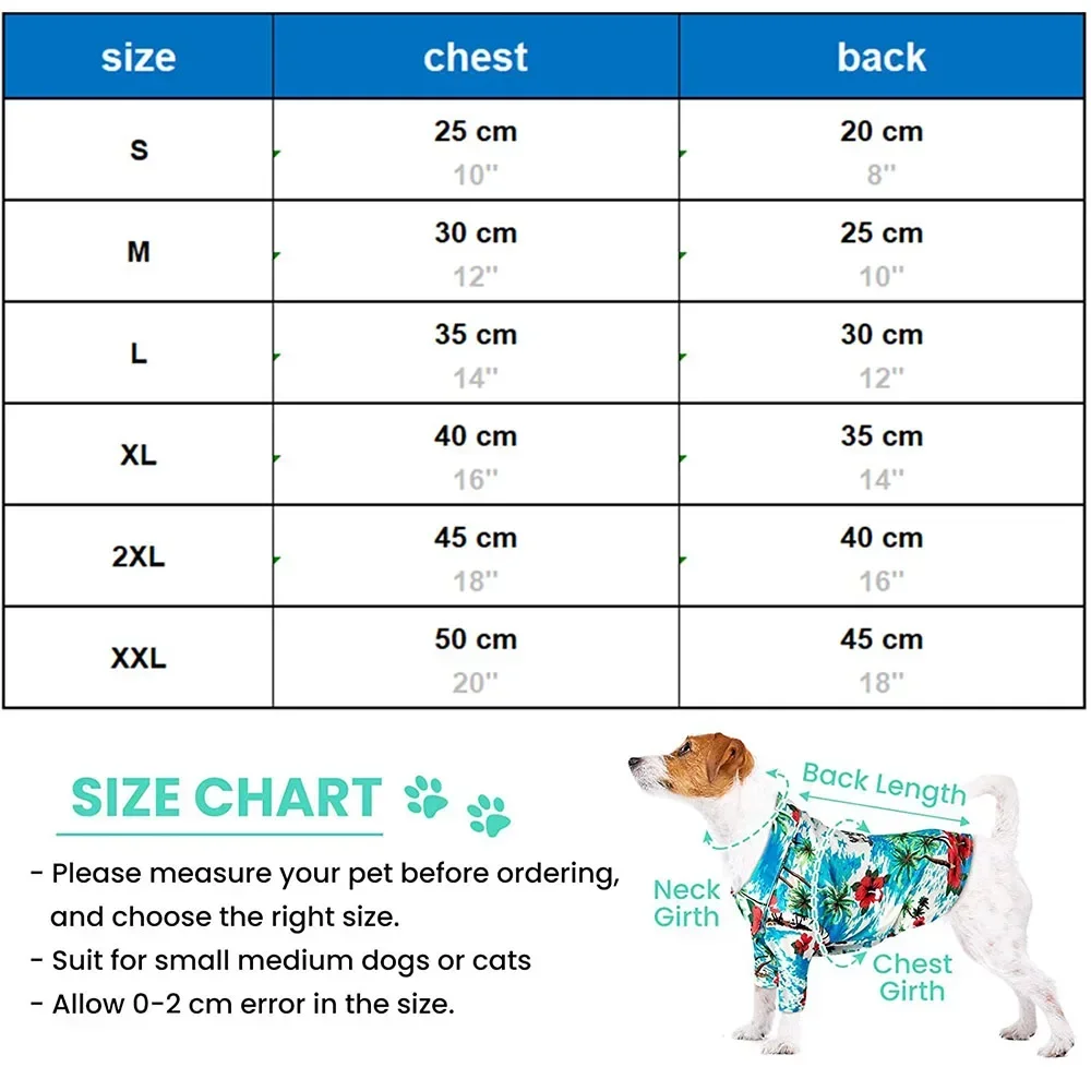Pet Dog Shirt Designer Hawaiian Polo T-Shirt for Small Medium Pet Boys Girls Dog Summer Clothes