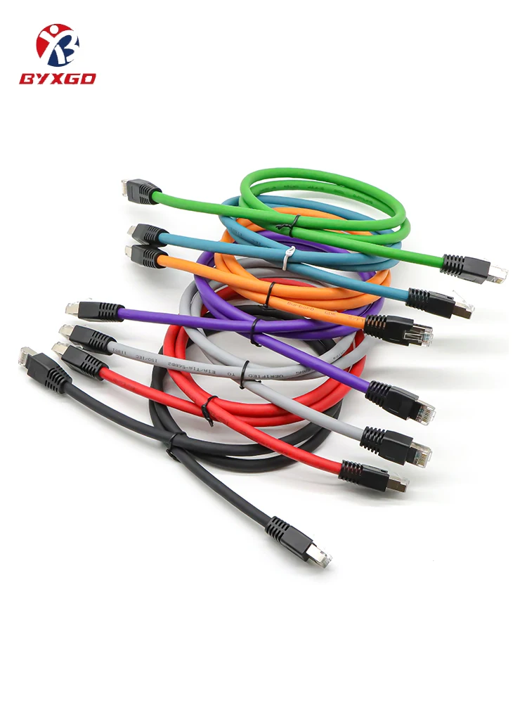 Ethernet Cable Industrial Profinet Ethercat Cat5e CAT6a SFTP Double Shielded Gigabit High Flexibility Tow Line Drag Chain
