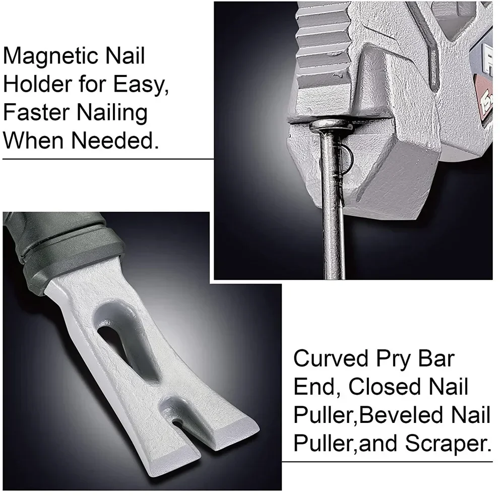 NEW Outdoor Hammer with Crowbar Fire Rescue Multifunctional Tool Demolition Tool Hammer Hand Tool 4