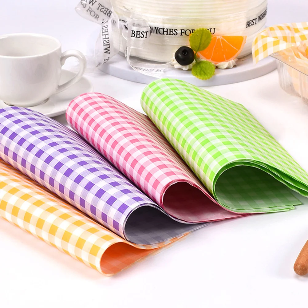 

400 PCS Sandwich Wrapping Paper Packing Cake Grease Proof Food Wood Pulp Chips Wraps Baking Papers For