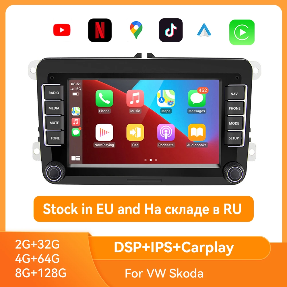 

Android 10.1 Car Play Radio Stereo 2Din Multimedia Player For VW/Passat/Touran/Caddy /Jetta /Polo/Seat GPS Radio Wifi Carplay