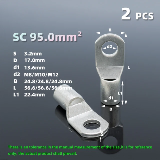 Conext Link 5-Piece 1/0 AWG Copper Battery Terminal Connectors - 1/4" Stud