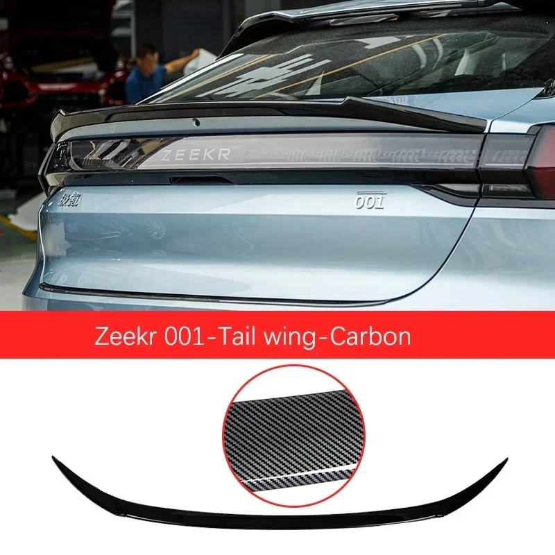 

1 шт. черный спойлер для заднего крыла багажника ZEEKR 001 2021-2023 EV MC Sport Fixed Wing Zeekr автомобильные аксессуары без пробивки отверстий
