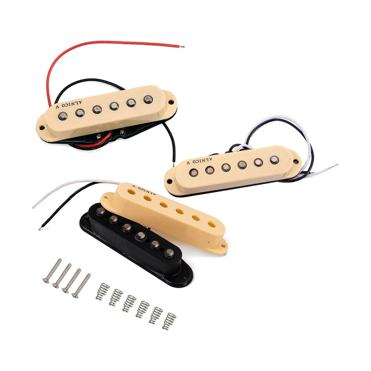 Description Picture 5 of item3pcs Alnico V Guitar Pickup Single Coil Humbucker Pickups Neck Middle Bridge Set For ST Electric Guitar Parts Accessories