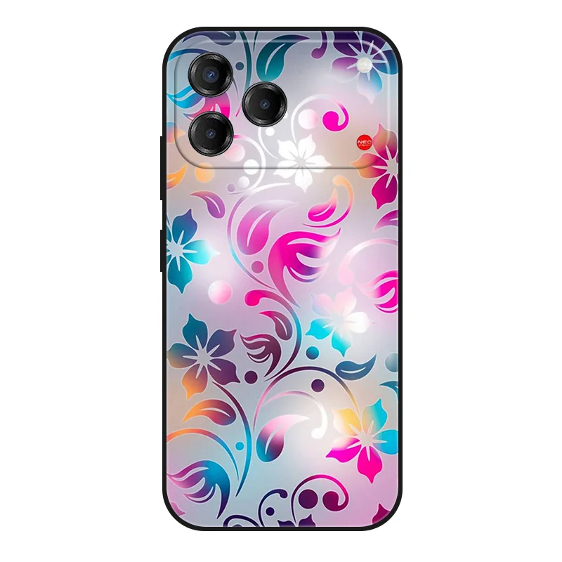 Marble Painted Soft Matte Silicone Back Cover - Elegant Design Case