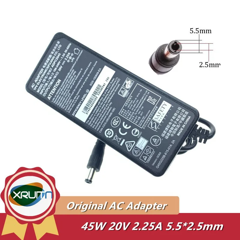 Original Tpv 20v 2.25a Adaptador ac Carregador para Msi Optix G24c4 G27c4 G272 3cb5 G241 24 Gaming Monitor de Alimentação Adpc2045