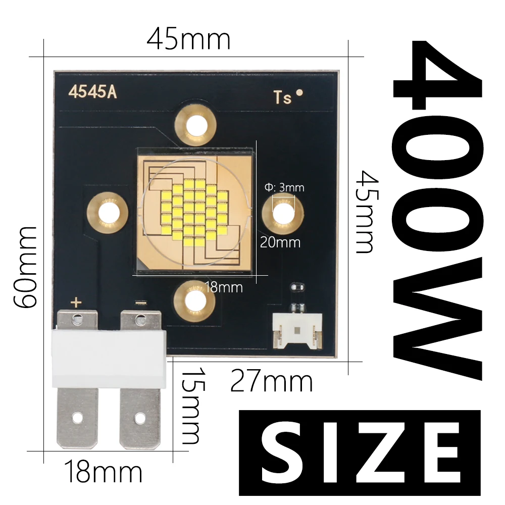 200W (Warm White 3200K+Cold White 6500K) Double Color Led SMD COB