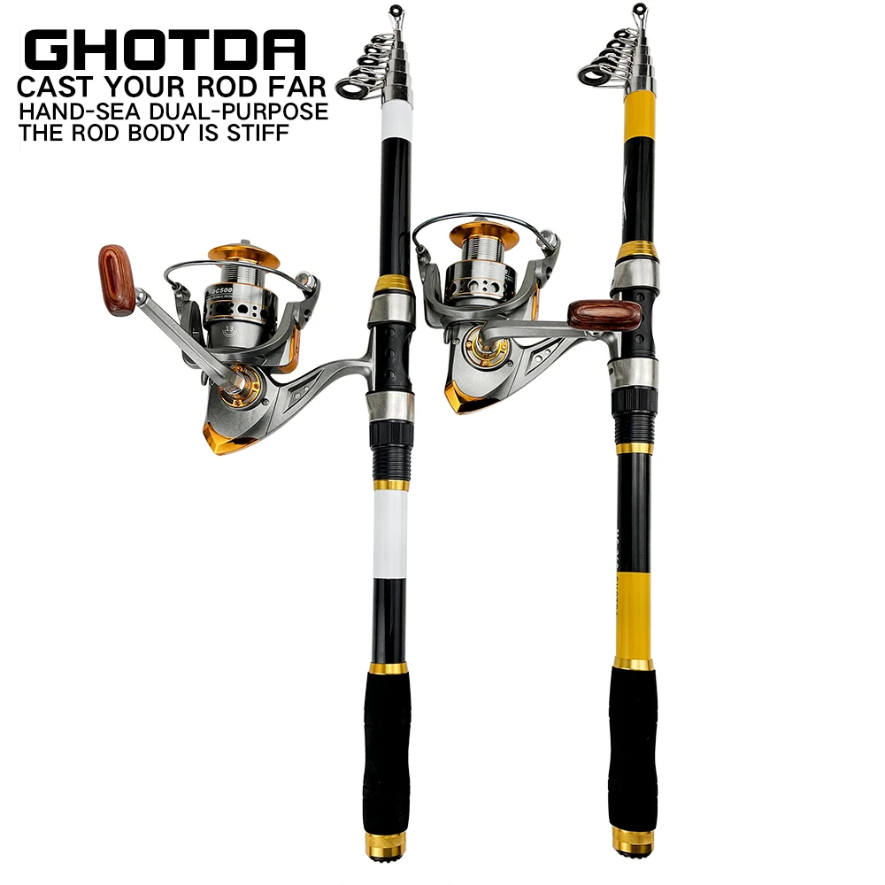 Fishing Rod Reel 5000 Rod Sea Fishing Reel Fishing Rod Pole 2.4m