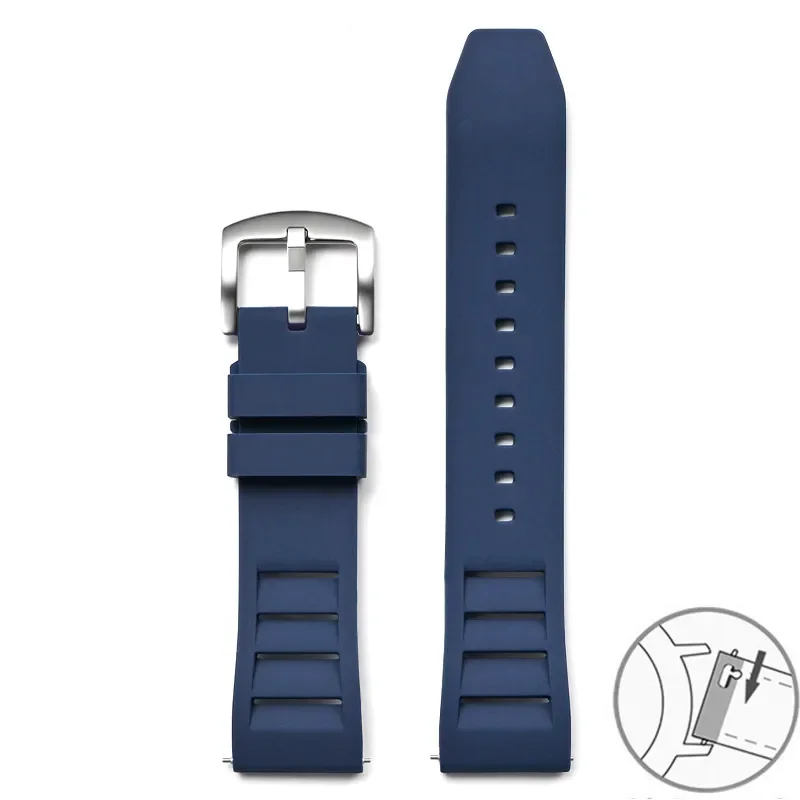 Breathable Silicone Waterproof Sport Watch Band with Quick Release
