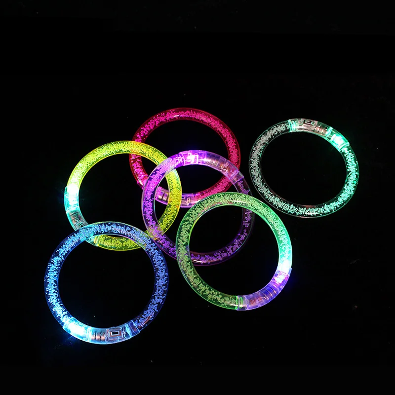 Glow Sticks Bracelets Party Supplies Glow in The Dark LED Flashing Wrist  LED Luminous Bangle Bracelet Light Up Toys Wedding Deco