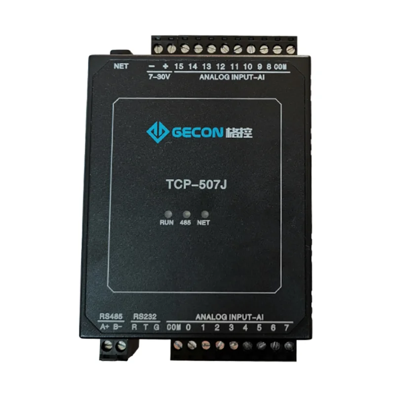 

TCP-507J 16AI analog input 4-20mA 0-10V Ethernet RTU module 0.1% precision ADC acquisition and transmission