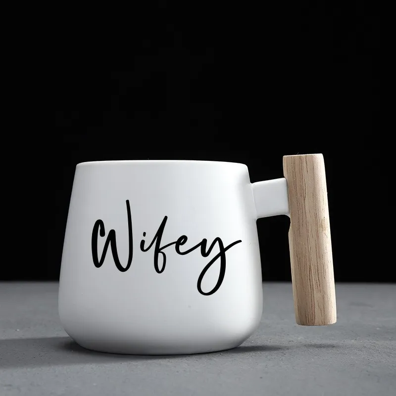 Керамическая кофейная кружка WifeyHubby для дома и офиса, чашка для воды для пары, Креативные Свадебные подарки, свадебное украшение, свадебный душ (art.: 3920c2ec718cd) - 3920c2ec718cd