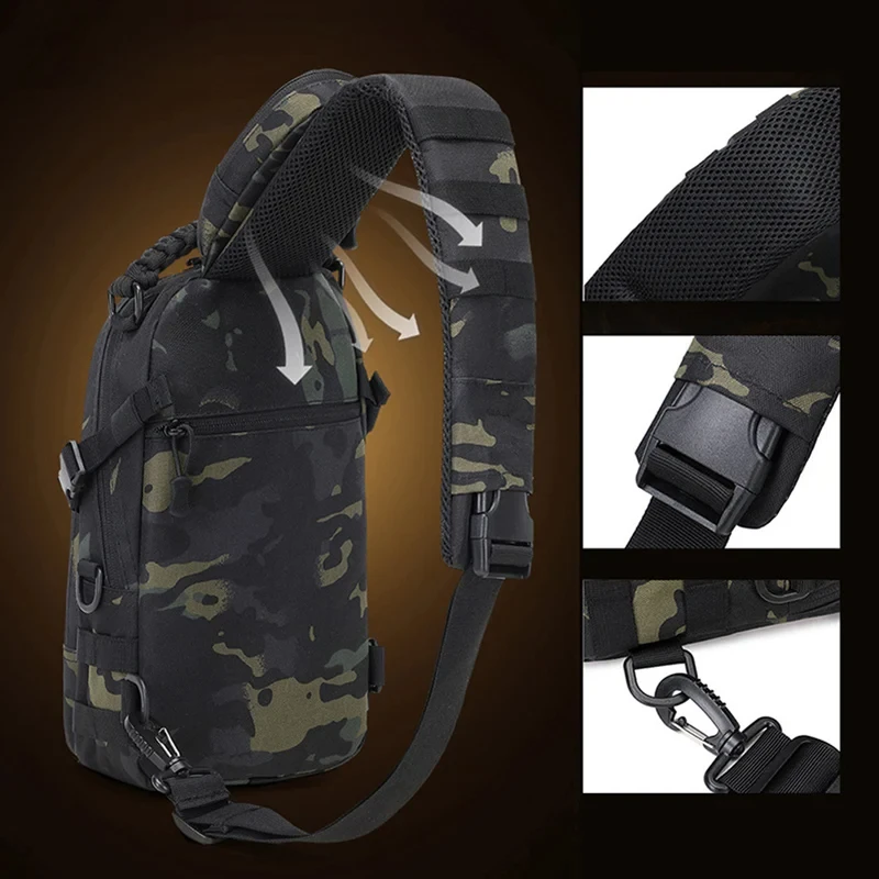 Men Tactical Chest Bag Sports Outdoor Hiking Climbing Cycling Fishing