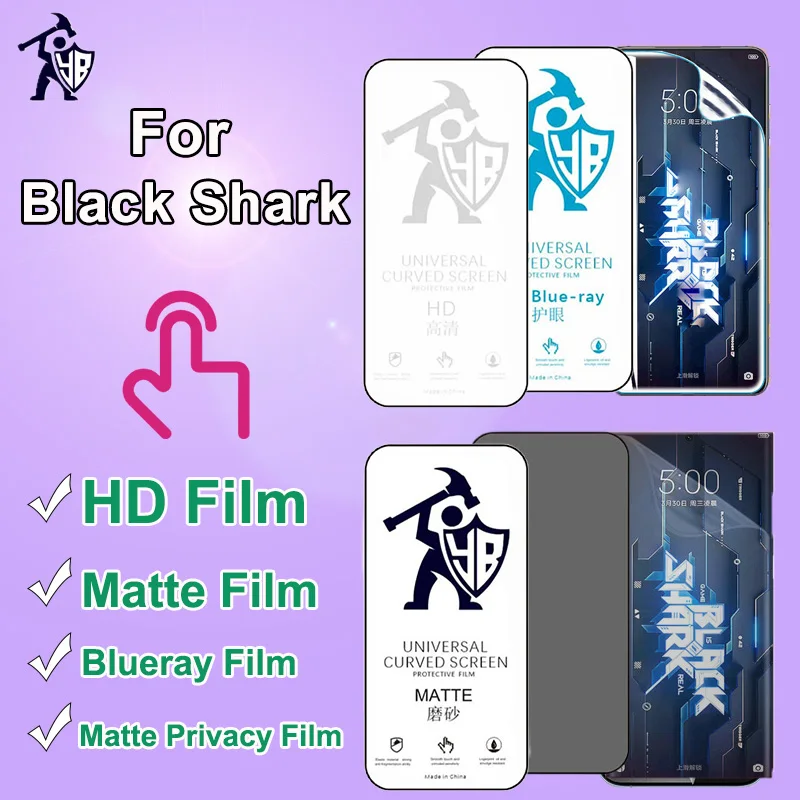 

Hydrogel Film For Black Shark 5 4 3 2 1 Pro Full Cover Screen Protector For Xiaomi Black Shark 5 RS TPU Protective Membranes