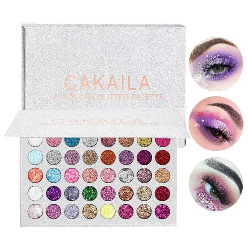 

Glitter Eyeshadow Palette 40colors Highly Pigmented Eye Makeup Palette Makeup Palette Full Spectrum Artist Glitter Waterproof