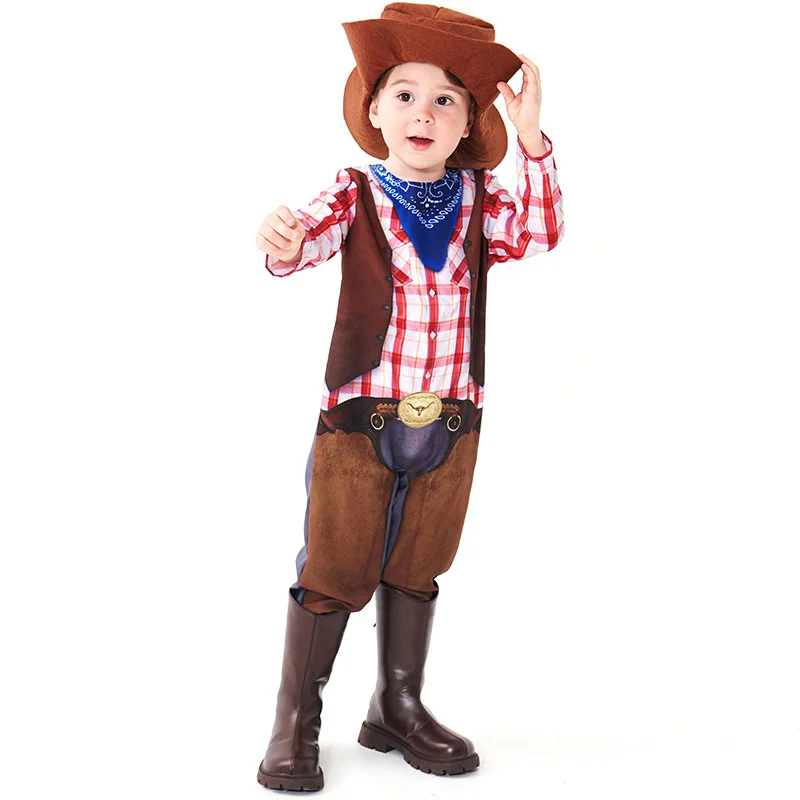 Ragazzi Deluxe Cowboy Sheriff Cosplay Halloween Party Fancy Costume
