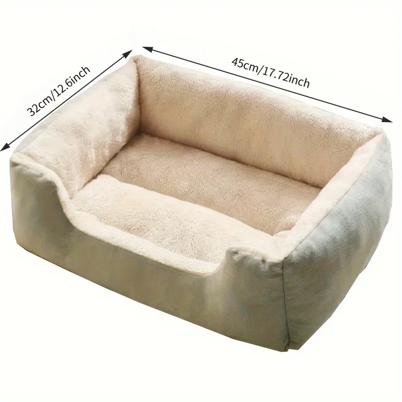 Winter Comfortable Plush Pet Sofa Bed, Dog Bed, Cat Bed, Year-round Warm Shelter, Suitable for : Bedroom, Living Room, Balcony
