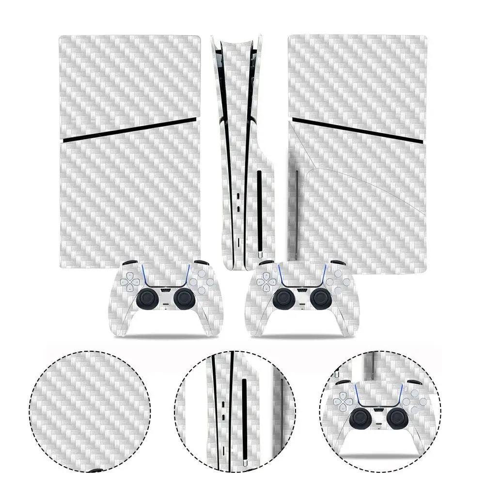 Per Ps5 Slim Console Disk Edition Console Skin Cover Sticker Game Decalcomanie Console Fiber Center Host Skin Accessori Carbon H3T8